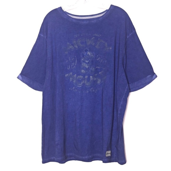 DISNEY PARKS Blue Mickey Mouse Tee XL - Picture 2 of 8
